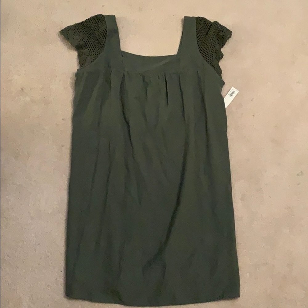Olive green knee length dress